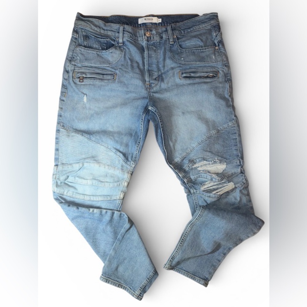 🔥 Hudson Blinder V2 Biker Mens Stretch Denim Slim Jeans Size 38 38x34 🔥